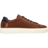No Stress - Sneakers - Cognac - Leer - Witte Zool - Memory Foam
