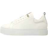 Manfield - Leren Sneakers - Wit - Leer