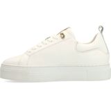 Manfield - Leren Sneakers - Wit - Leer