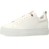 Manfield - Leren Sneakers - Wit - Leer