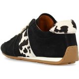 Manfield - Sneaker - Suède - Leer - Platte Zool