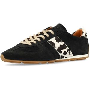 Manfield - Sneaker - Suède - Leer - Platte Zool