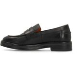Manfield - Loafers - Zwart - Leren Schoen - Platte Hak 2 cm