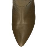 Manfield - Hoge Laarzen - Olijfgroen - Leren - Met Hak