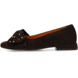 Manfield - Ballerina's - Bruin - Suède - Platte Hak 2 cm