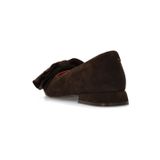Manfield - Ballerina's - Bruin - Suède - Platte Hak 2 cm