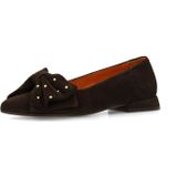 Manfield - Ballerina's - Bruin - Suède - Platte Hak 2 cm