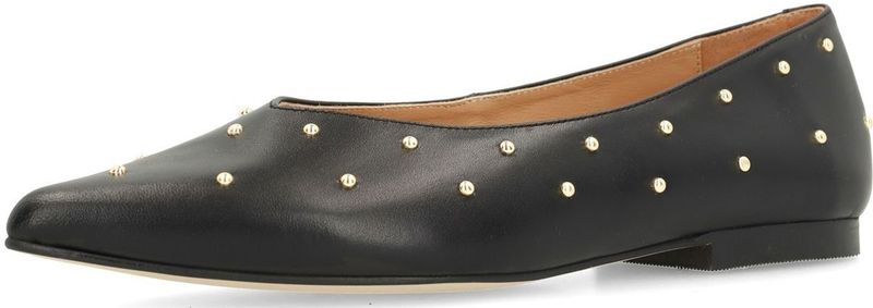 Manfield - Leren Loafers - Zwart - Met Studs