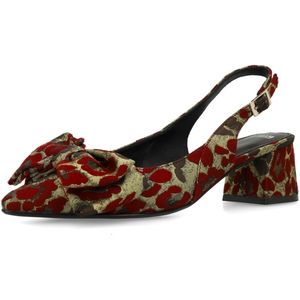 Manfield - Slingbacks - Burgundy - Pumps - 5 cm Hak