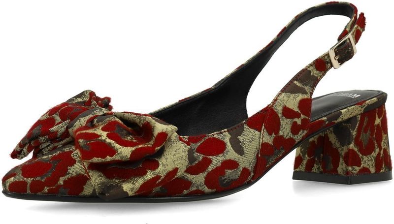 Manfield - Slingbacks - Burgundy - Pumps - 5 cm Hak