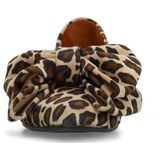 Manfield - Leren Loafers - Luipaardprint - Strikdetail