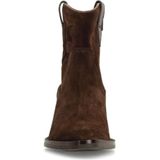 Manfield - Cowboylaars - Bruin - Suède - Blokhak 5 cm