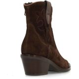 Manfield - Cowboylaars - Bruin - Suède - Blokhak 5 cm