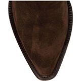 Manfield - Cowboylaars - Bruin - Suède - Blokhak 5 cm