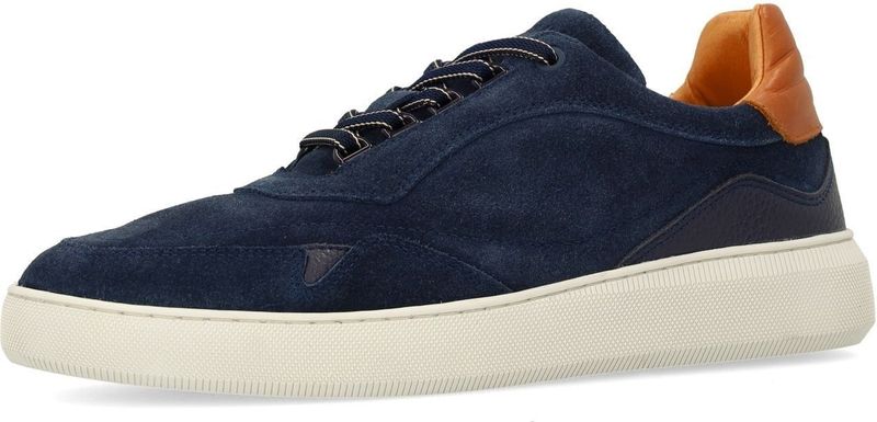 Manfield - Navy - Sneakers - Suède - Casual schoenen