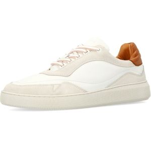 Manfield - Leren Sneakers - Wit