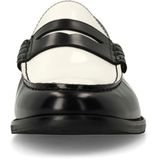 Manfield - Loafers - Zwart - Leren - Platte Hak 2 cm