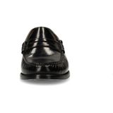 Manfield - Loafers - Zwart - Leren Schoen - Platte Hak 2 cm