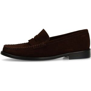 Manfield - Loafers - Donkerbruin - Suède