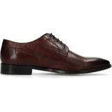 Manfield - Black Label - Leren Veterschoenen - Burgundy