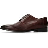 Manfield - Black Label - Leren Veterschoenen - Burgundy