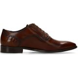 Manfield - Leren Veterschoenen - Bruin