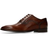Manfield - Leren Veterschoenen - Bruin