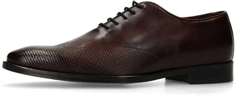 Black Label - Leren Veterschoenen - Burgundy - Oxford Vetersluiting