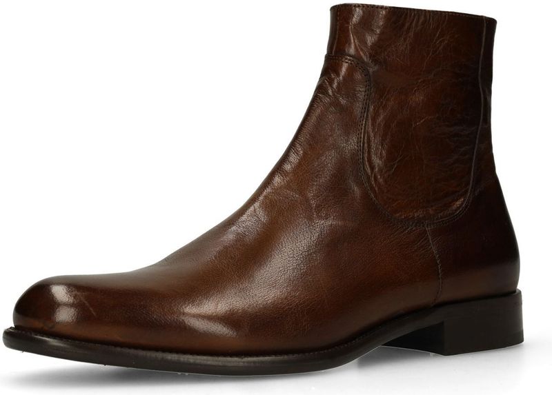 Black Label - Leren Boots - Bruin - Hakhoogte 3 cm - Schachthoogte 16 cm
