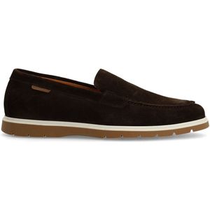 Manfield - Bruine Suède Loafers - Heren