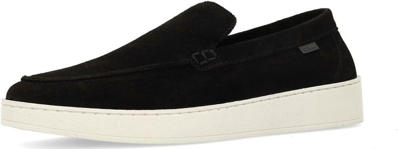 Manfield - Loafers - Zwart - Suède