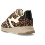 MANFIELD - Sneakers Laag - Beige/Bruin - Dierenprint - Leer
