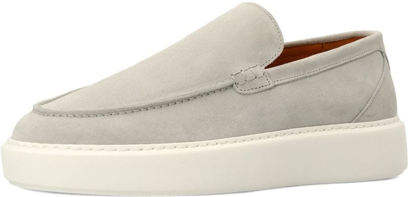 Manfield - Loafers - Lichtgrijs - Suède