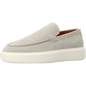 Manfield - Loafers - Lichtgrijs - Suède