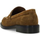 MANFIELD - Instappers - Ombergrijs - Leer - Suède - Blokhak