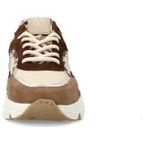 Manfield - Dames - Beige - Sneakers - Suède - Casual schoenen