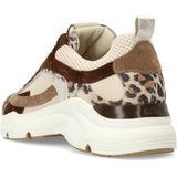 Manfield - Dames - Beige - Sneakers - Suède - Casual schoenen