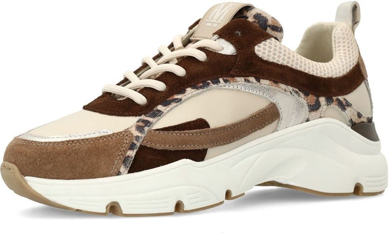 Manfield - Dames - Beige - Sneakers - Suède - Casual schoenen