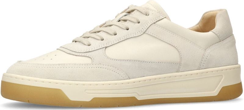 Manfield - Leren Sneakers - Ecru