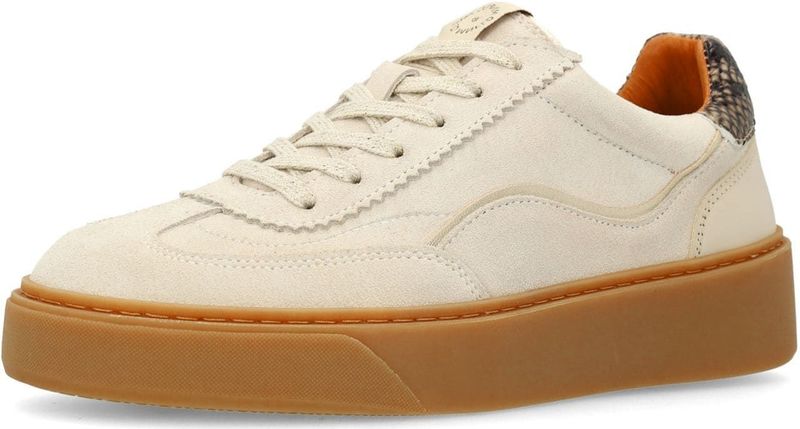 Manfield - Suède Sneakers - Ecru