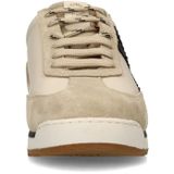 MANFIELD - Sneakers Laag - Beige Zwart Zilver