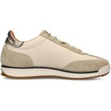 MANFIELD - Sneakers Laag - Beige Zwart Zilver