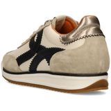 MANFIELD - Sneakers Laag - Beige Zwart Zilver