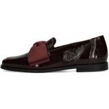 MANFIELD - Mocassins - Rood/Zwart - Leer - Color-Blocking