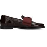 MANFIELD - Mocassins - Rood/Zwart - Leer - Color-Blocking