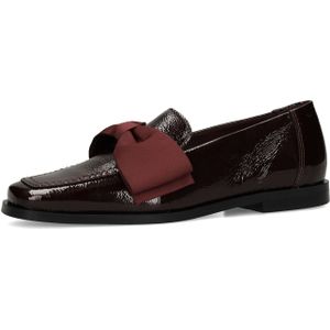 MANFIELD - Mocassins - Rood/Zwart - Leer - Color-Blocking