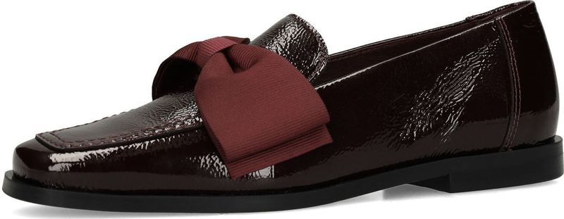 MANFIELD - Mocassins - Rood/Zwart - Leer - Color-Blocking