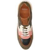 Manfield - Groene Sneakers - Suède - Casual schoenen - Multicolour Details
