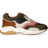 Manfield - Groene Sneakers - Suède - Casual schoenen - Multicolour Details