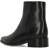 Manfield - Leren Enkellaars - Zwart